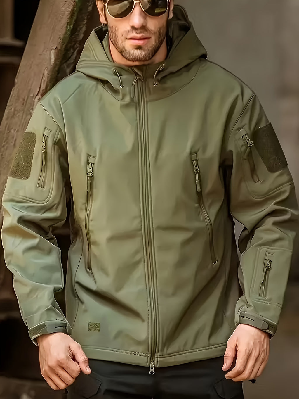 Men's Winter Softshell Jacket and Fleece-Lined Tactical Cargo Pants Set