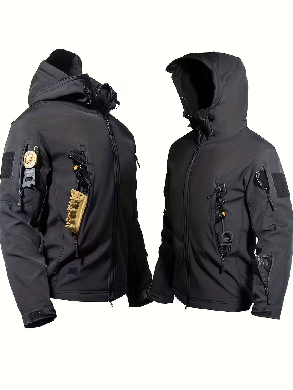 Men's Winter Softshell Jacket and Fleece-Lined Tactical Cargo Pants Set
